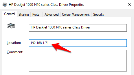 Как посмотреть ip адрес принтера windows 10