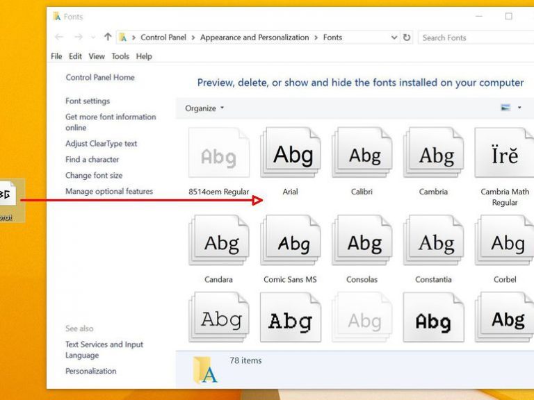 Как установить много шрифтов сразу windows 10