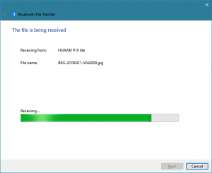 Передача файлов через bluetooth не завершена windows 10