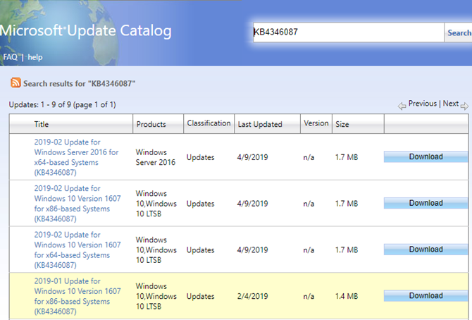 kb4034664 windows update catalog