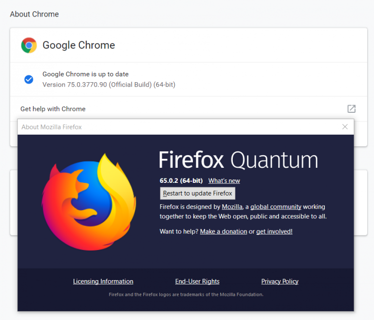 Синхронизация firefox и chrome