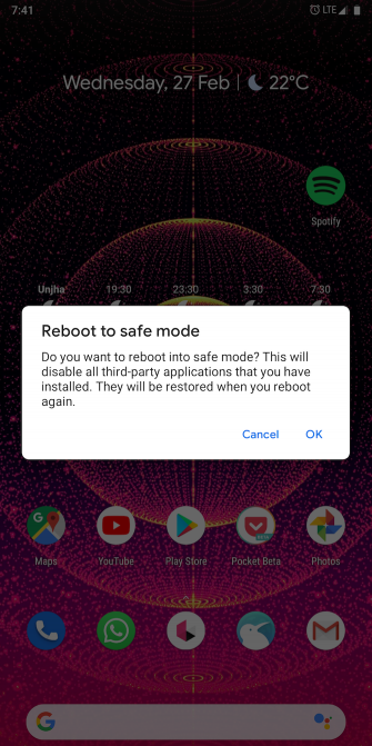enable safe mode android 1