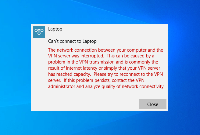 windows 8 vpn connection error 850