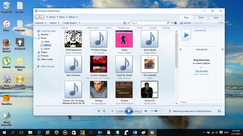 how to make windows media player default in win 7