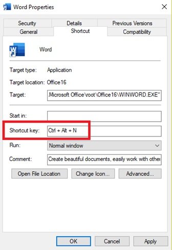 Creating custom keyboard shortcuts in Windows 10 3