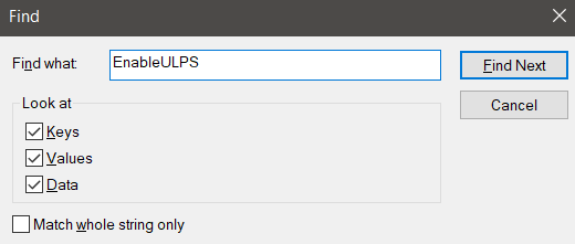 disable ulps