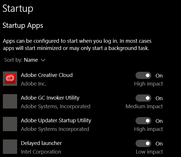 start up apps