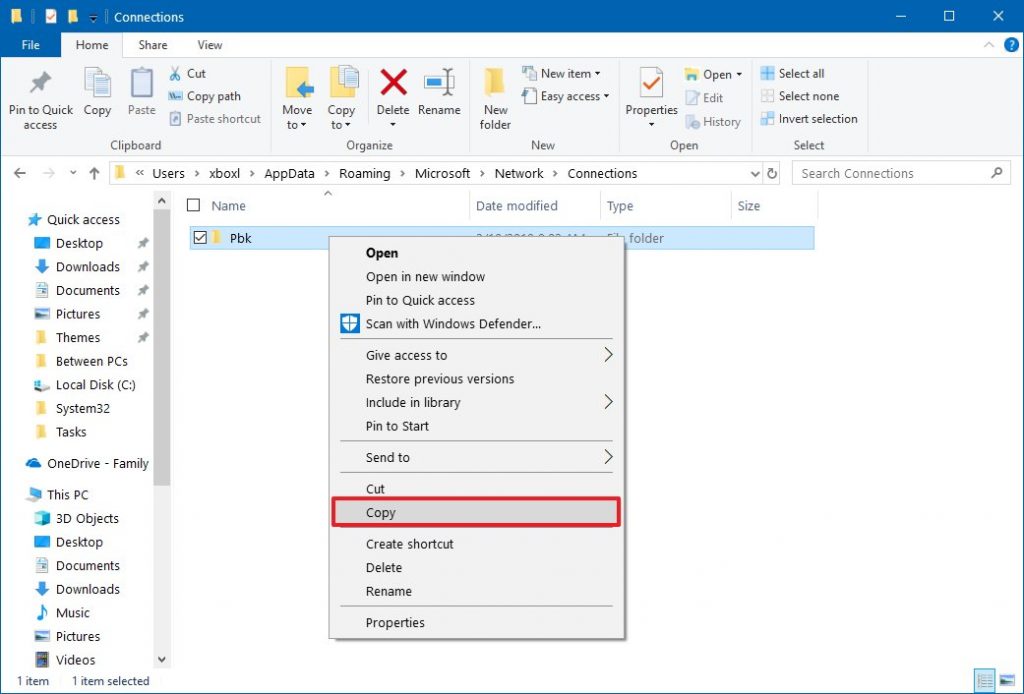 Как перенести vpn подключение на другой компьютер windows 10