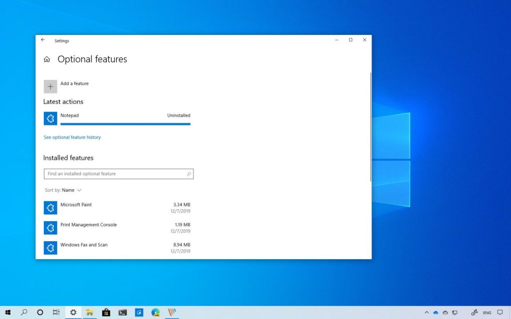 desktop notepad windows 10