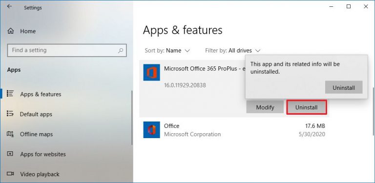 Как удалить офис 365 в windows 10 полностью