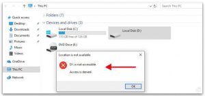 Нет доступа к диску d отказано в доступе windows 10