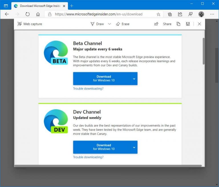 Как сделать скриншот в microsoft edge