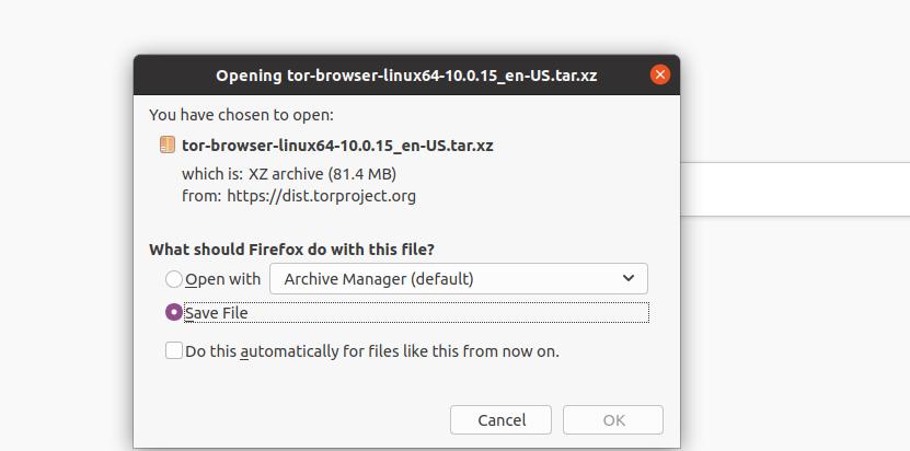 запустить tor browser linux