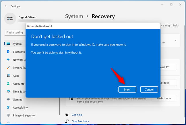 Убедитесь, что вы знаете пароль своей учетной записи Windows 10.