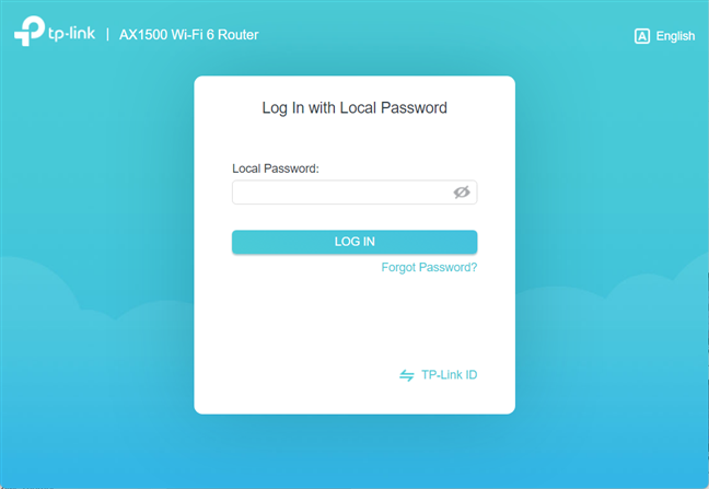Log in to your TP-Link Wi-Fi 6 router.