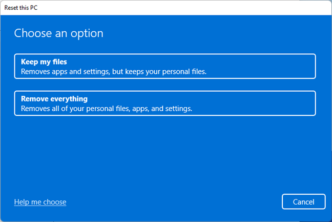 Варианты, которые у вас есть для сброса Windows 11