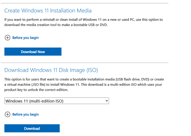 Загрузите ISO-файл Windows 11 или Windows 10.