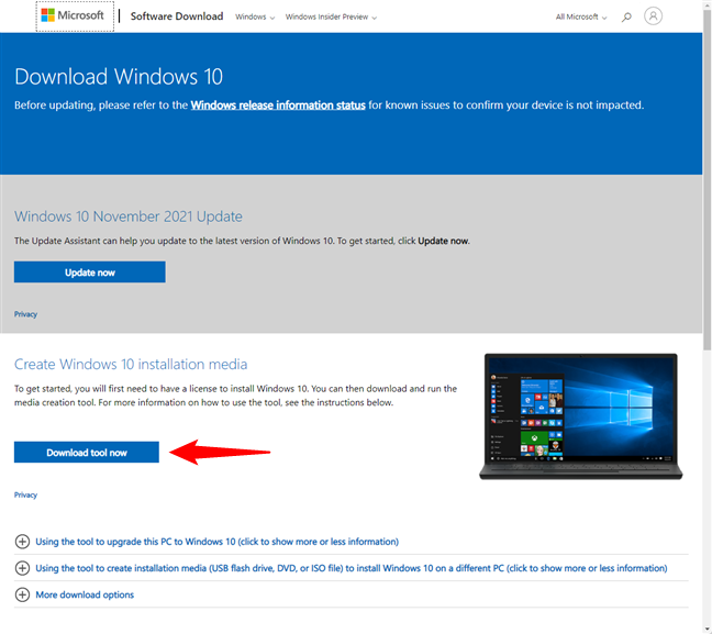 Вам не нужен ключ продукта для загрузки Windows 10