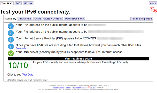 Проверьте настройки IPv6