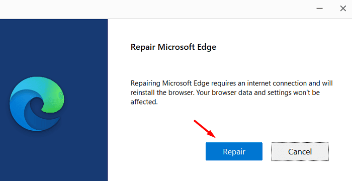 Восстановить Microsoft Edge