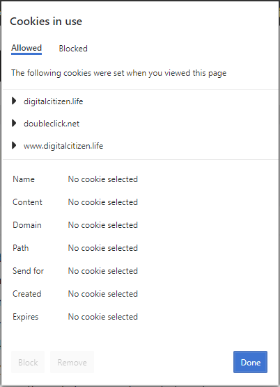 Используемые файлы cookie на нашем веб-сайте Digital Citizen