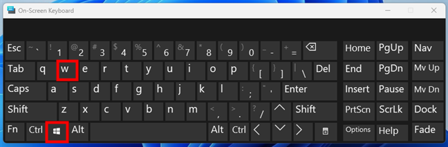 Сочетание клавиш для виджетов Windows 11