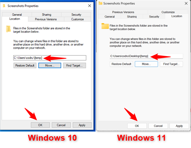 Нажмите OK, чтобы изменить расположение экранов печати в Windows.