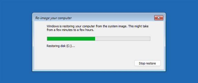 Восстановление ПК с Windows с помощью Image System Recovery