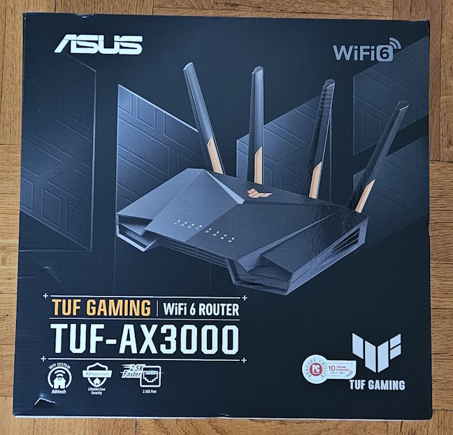 Упаковка ASUS TUF Gaming AX3000 V2