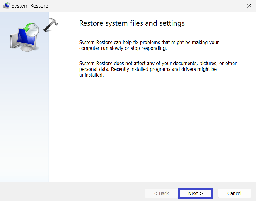 Исправлено: «Возникла проблема при перезагрузке вашего компьютера» в Windows 11 — Open System Recovery 2.