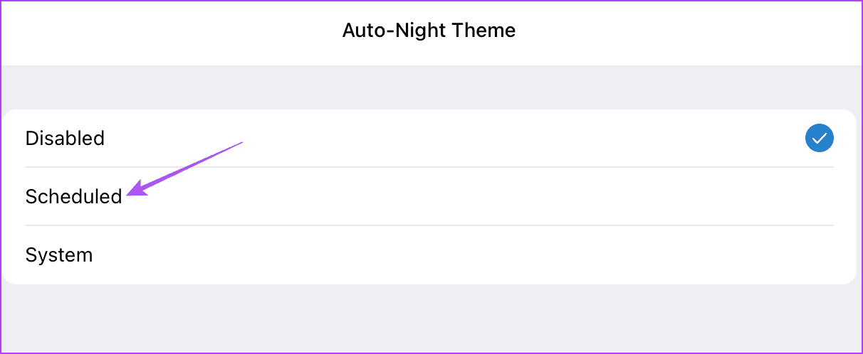 запланированная автоматическая ночная тема Telegram Mac