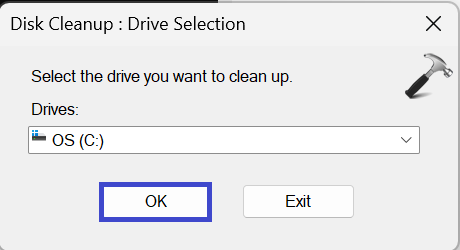 Исправлено: очистка диска не работает в Windows 11 — выберите диск, который хотите очистить.