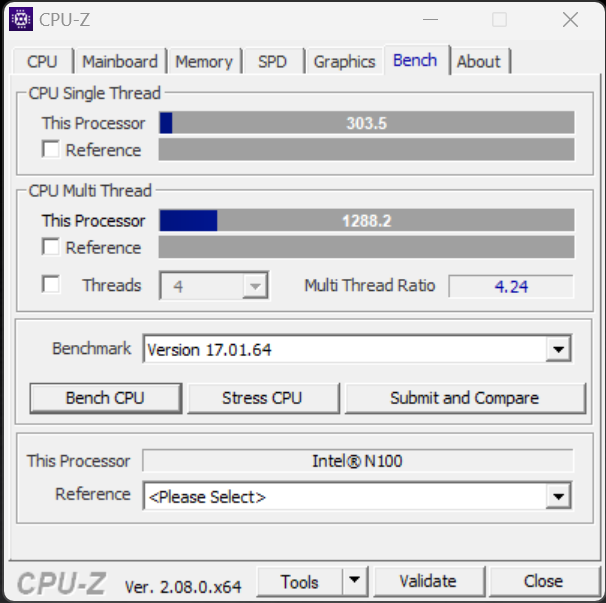 Результаты в CPU-Z