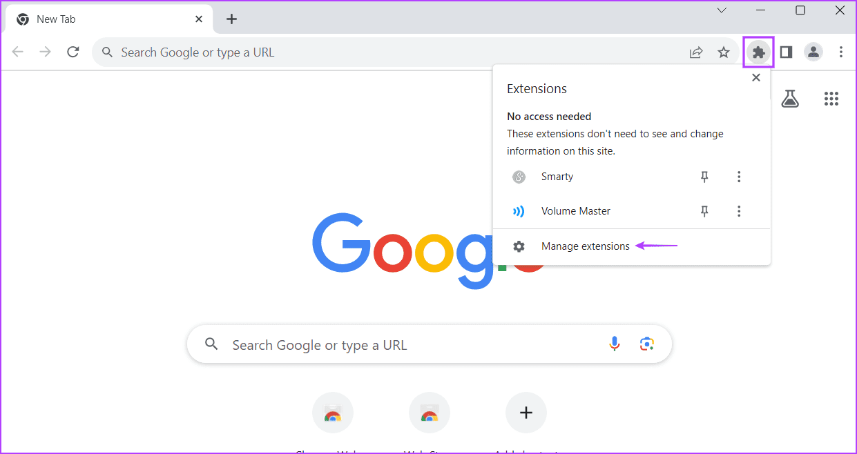 отключить расширения Chrome 5