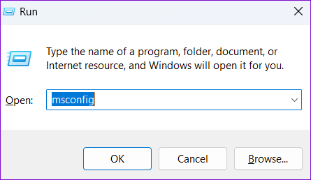 Откройте конфигурацию системы в Windows 11.