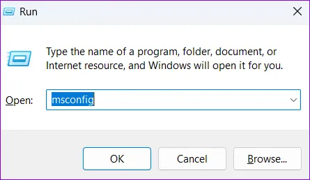 Откройте конфигурацию системы в Windows 11.
