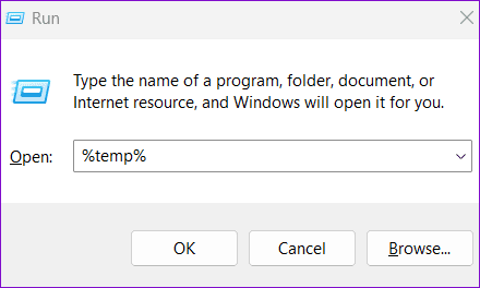 Открыть временную папку в Windows