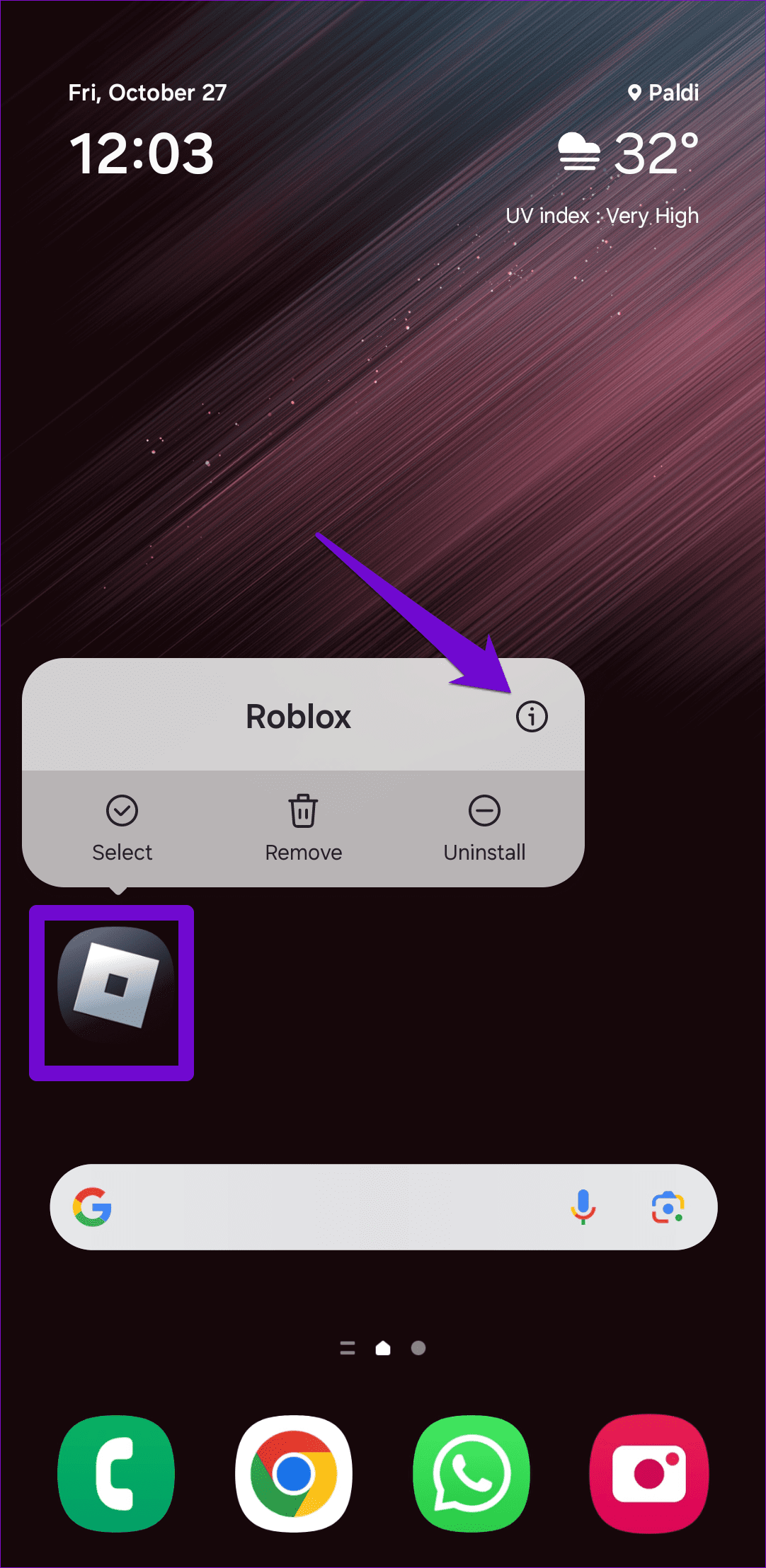 Информация о приложении Roblox на Android