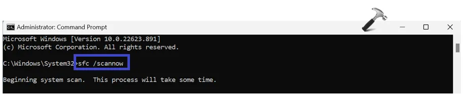 Исправлено: ошибка «Запрос не поддерживается» в Windows 11/10 — сканирование SFC командной строки.