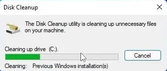 Очистка диска для удаления папки Windows.old