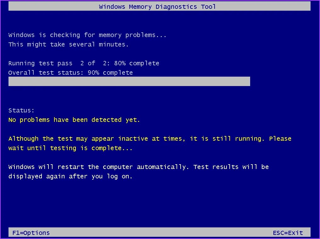Средство диагностики памяти Windows 3 2