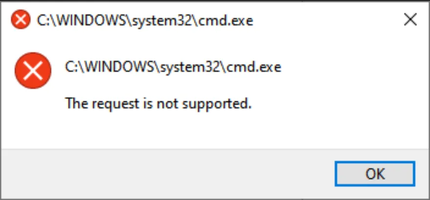 Ошибка «Запрос не поддерживается» в Windows 11/10