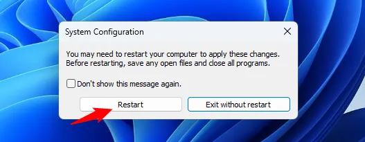 Перезагрузите Windows 11 в безопасном режиме с использованием сети