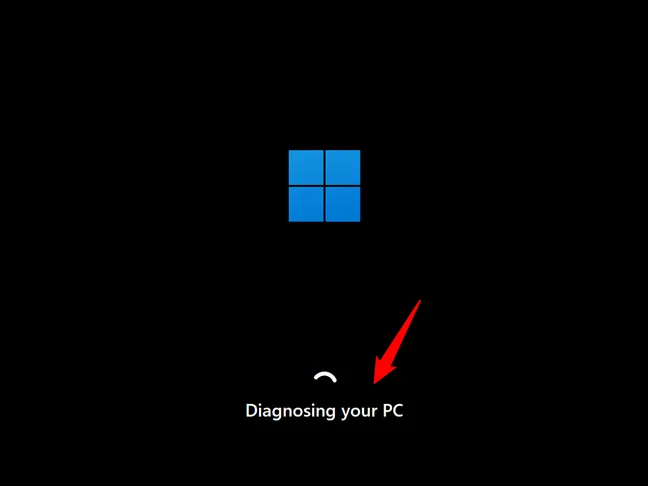 Windows 11 выполняет диагностику вашего компьютера