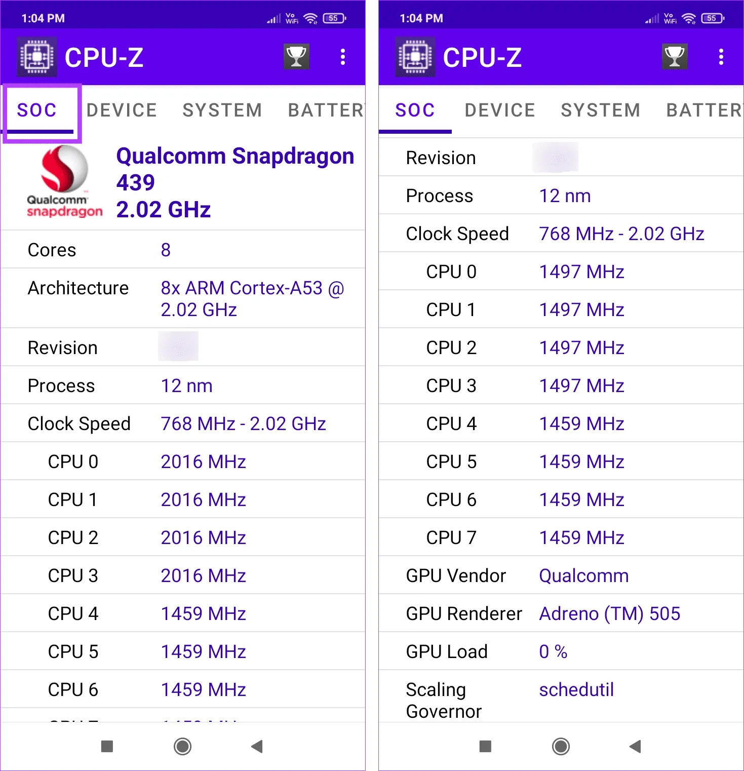 Проверьте процессор CPU Z