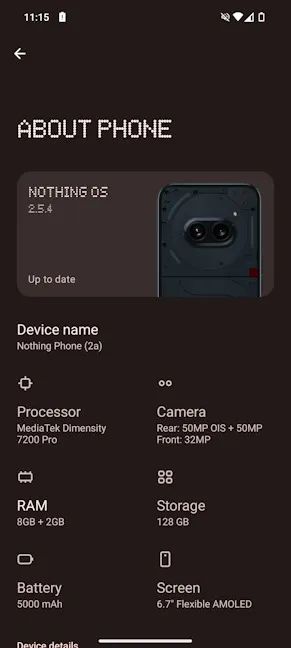 Аппаратное обеспечение внутри Nothing Phone (2a)