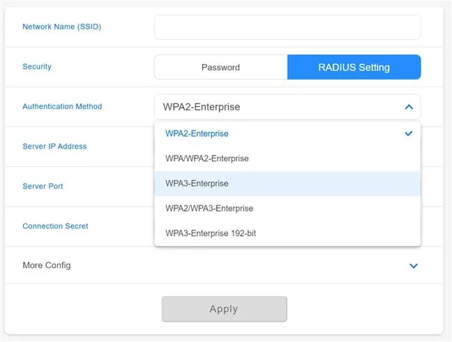 Доступно шифрование WPA3.