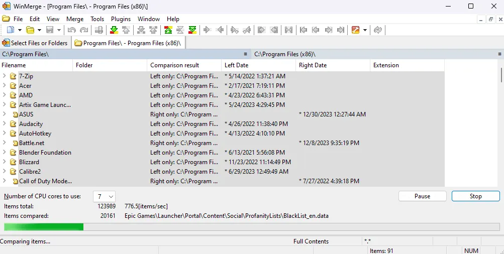 Как сравнить две папки или каталоги в образе Windows 11