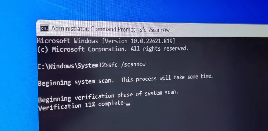 SFC-сканирование Windows 11