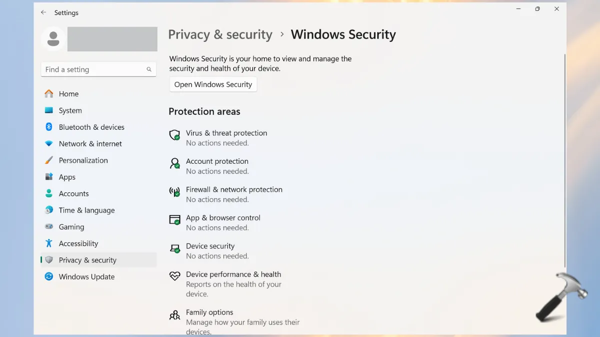 безопасность Windows